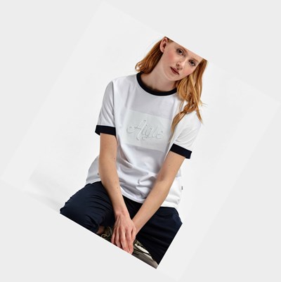 Aigle A Corta Sleeves Tee Shirt With Uvc Function Magliette Donna Bianche | WGS-039178