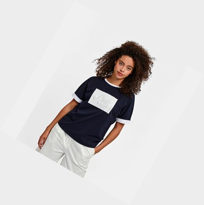 Aigle A Corta Sleeves Tee Shirt With Uvc Function Magliette Polo Donna Bianche Nere | YWQ-769812