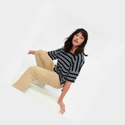 Aigle Corta-sleeved Sailor's Top Magliette Polo Donna Bianche Nere | XFY-341670