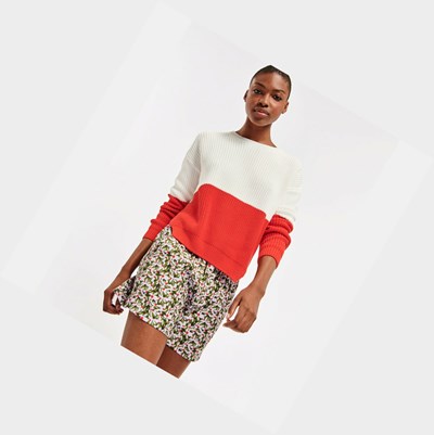 Aigle Grosso Knit Coton Jumpers Donna Bianche Rosse | OPW-096375