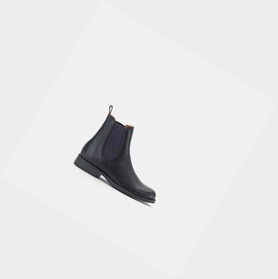Aigle Pelle Ankle Stivaletti Chelsea Donna Nere | KRW-940276