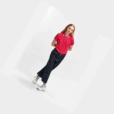 Aigle Technical Corta-sleeved Magliette Polo Donna Rosse | YTR-649120